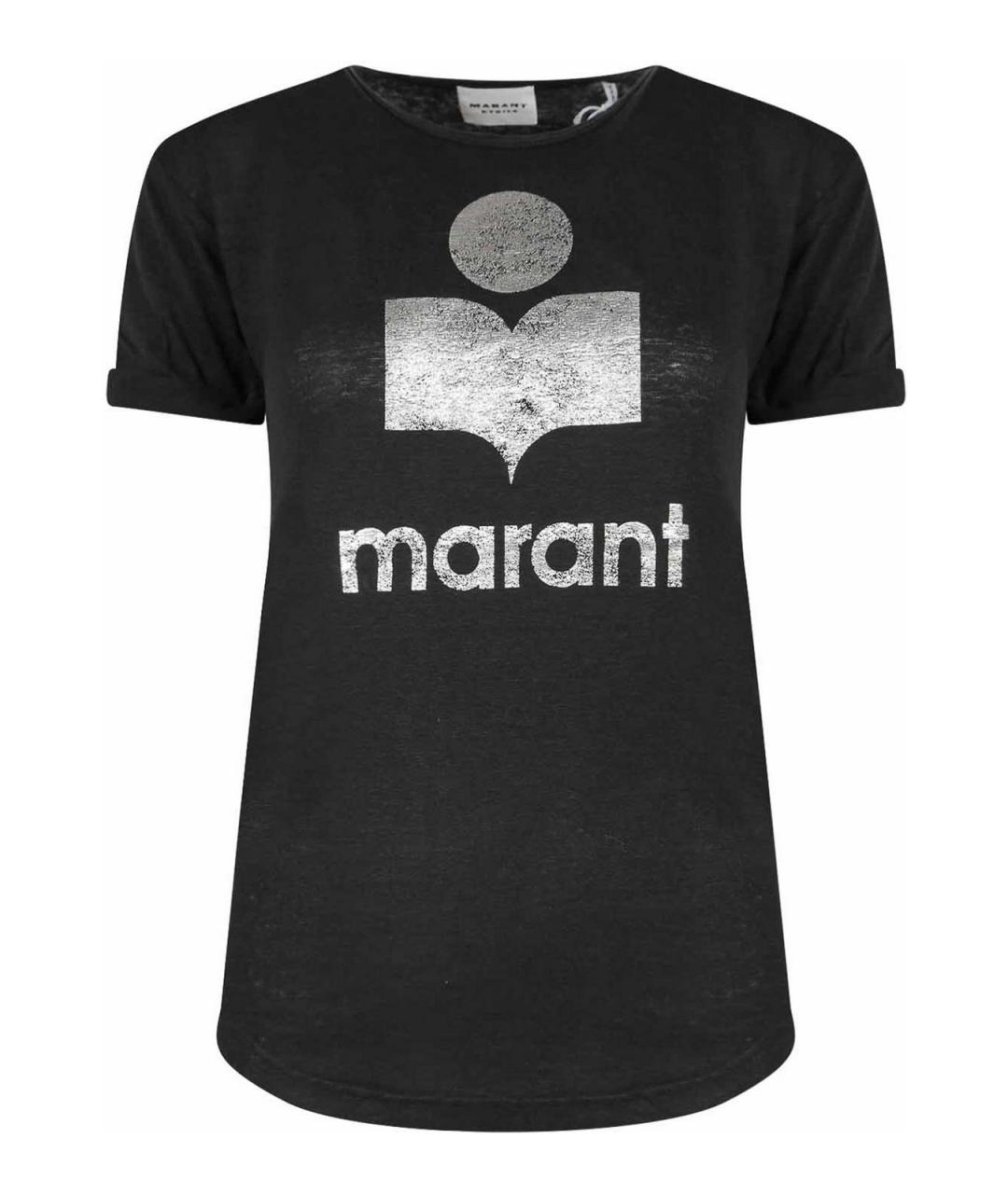 ISABEL MARANT Черная льняная футболка, фото 1