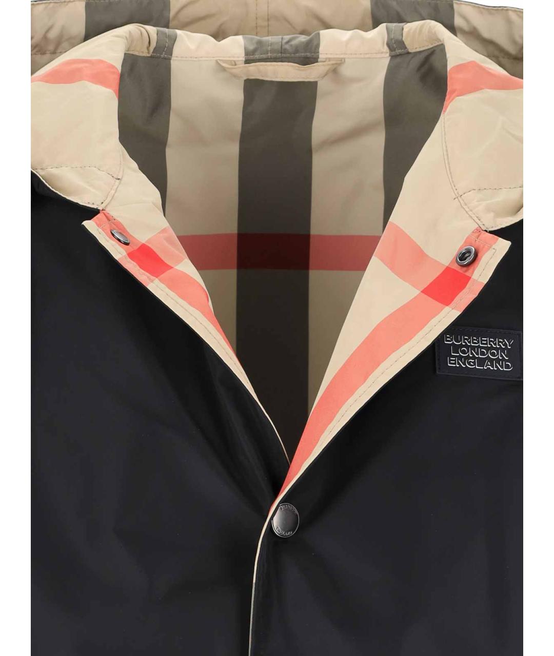 BURBERRY Черный полиэстеровый пиджак, фото 7