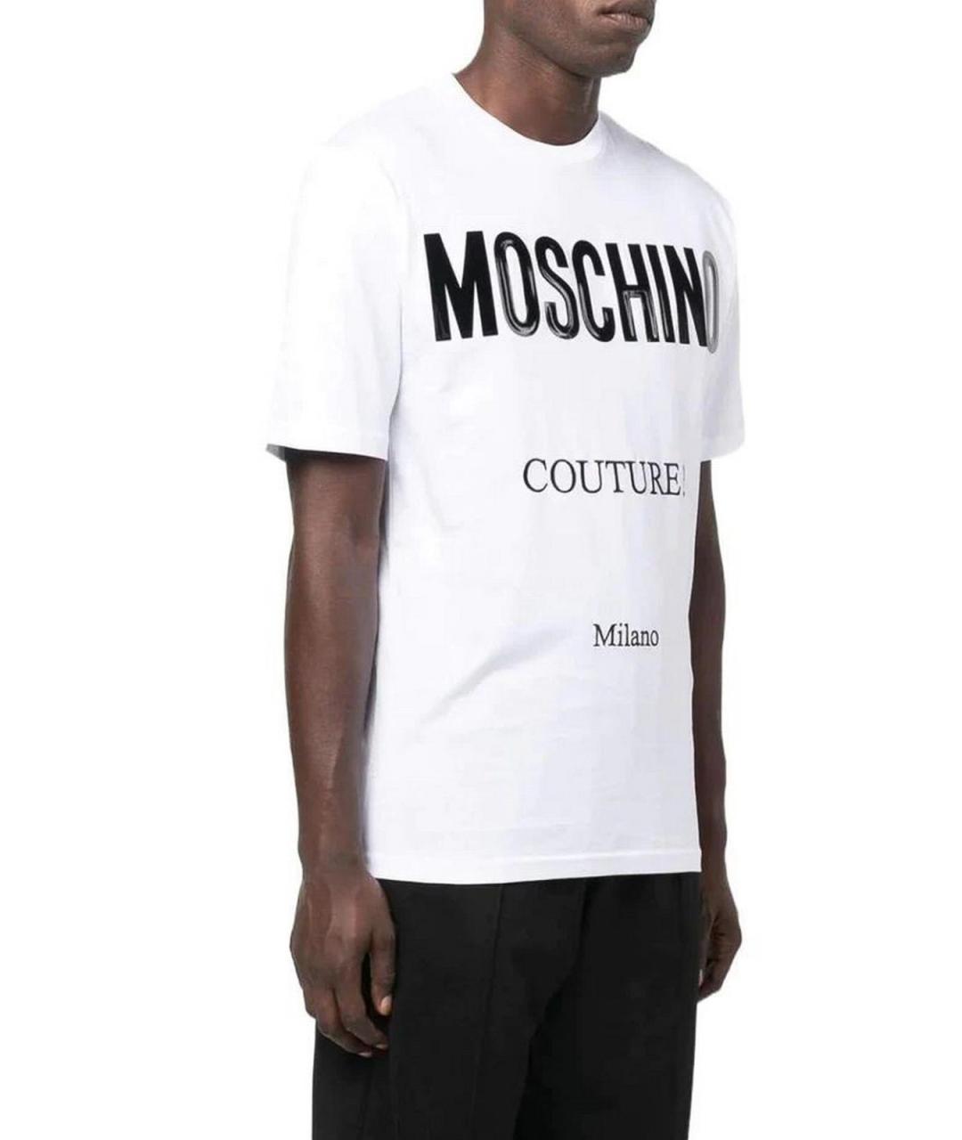 MOSCHINO Белая хлопковая футболка, фото 2