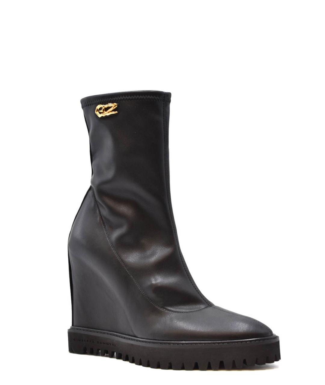GIUSEPPE ZANOTTI DESIGN Черные кожаные ботильоны, фото 2