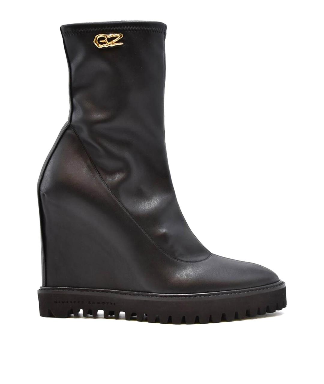 GIUSEPPE ZANOTTI DESIGN Черные кожаные ботильоны, фото 1