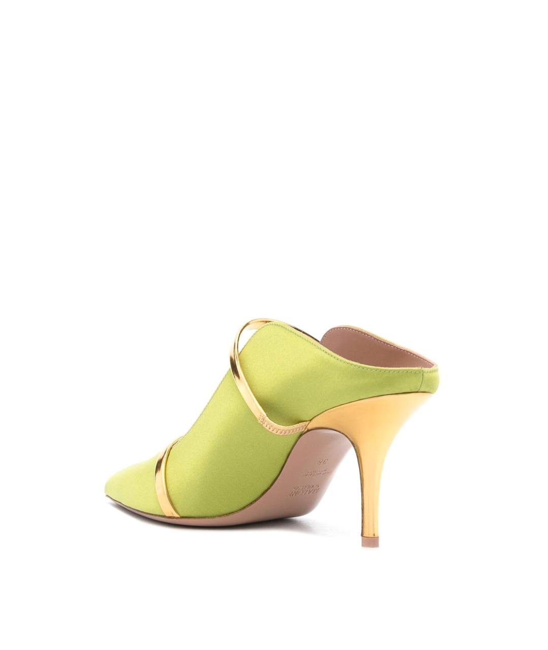 MALONE SOULIERS Зеленые кожаные мюли, фото 4