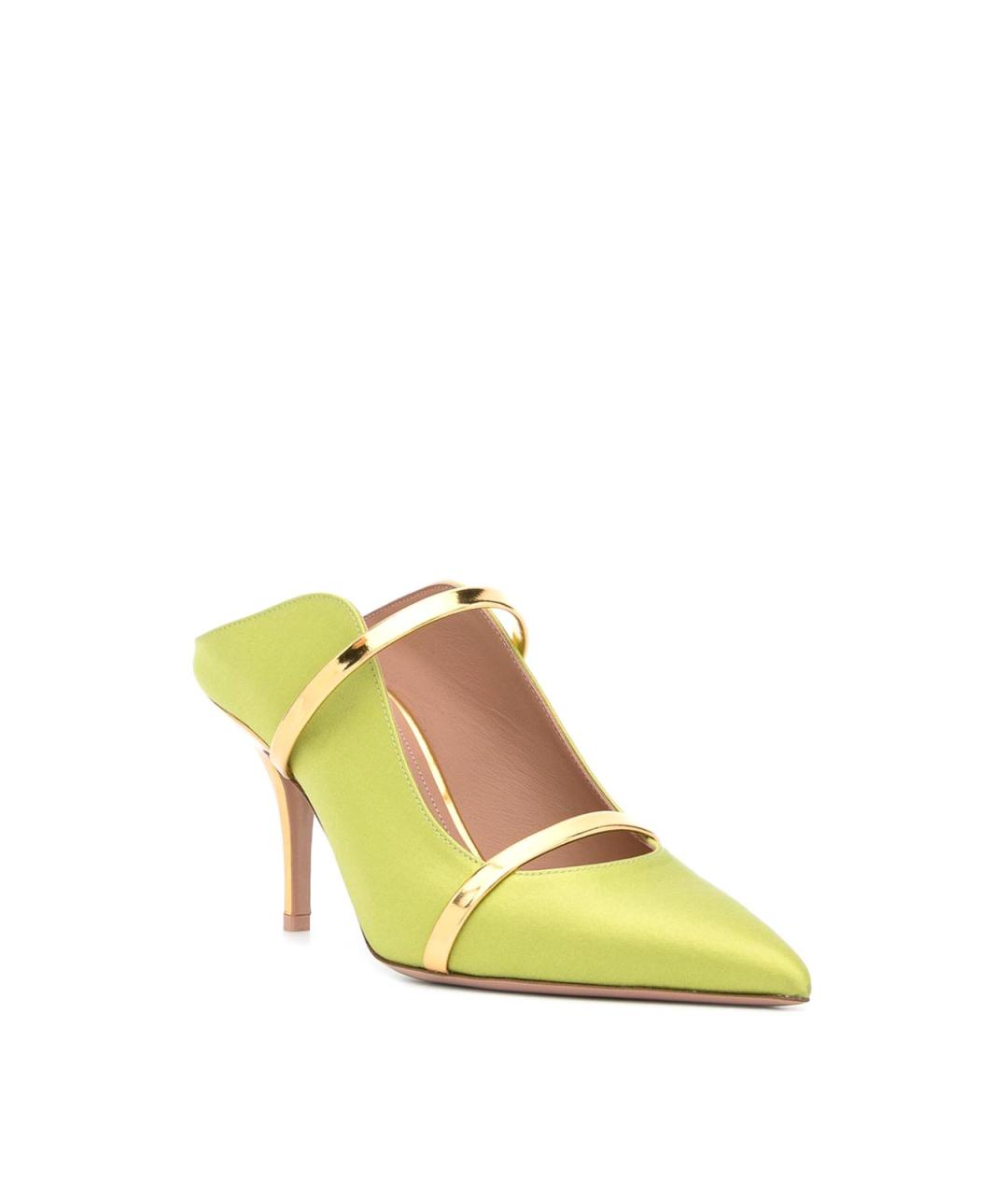 MALONE SOULIERS Зеленые кожаные мюли, фото 3