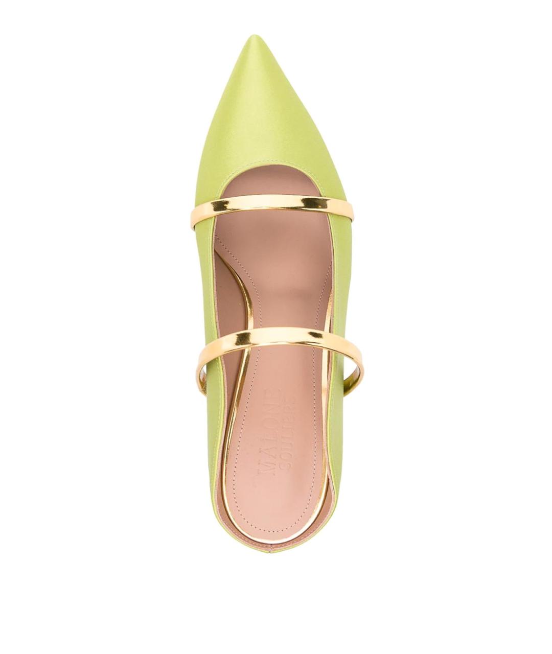 MALONE SOULIERS Зеленые кожаные мюли, фото 2