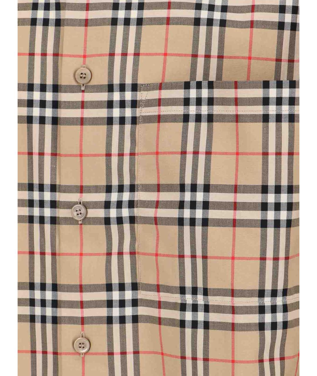 BURBERRY Бежевая хлопковая классическая рубашка, фото 3