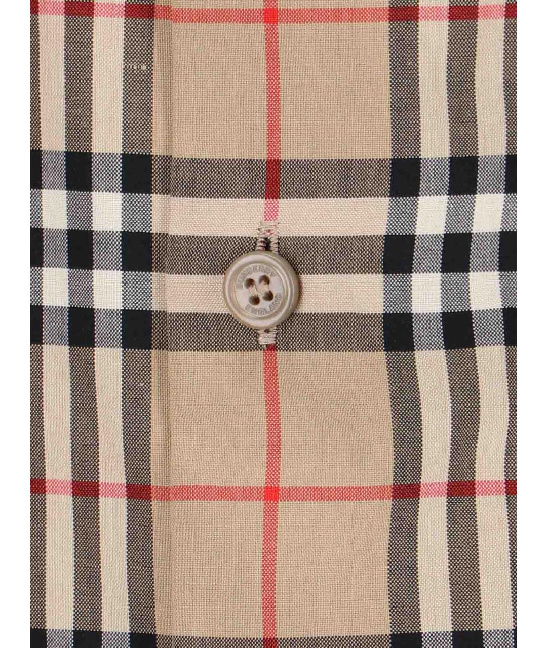 BURBERRY Бежевая хлопковая классическая рубашка, фото 4