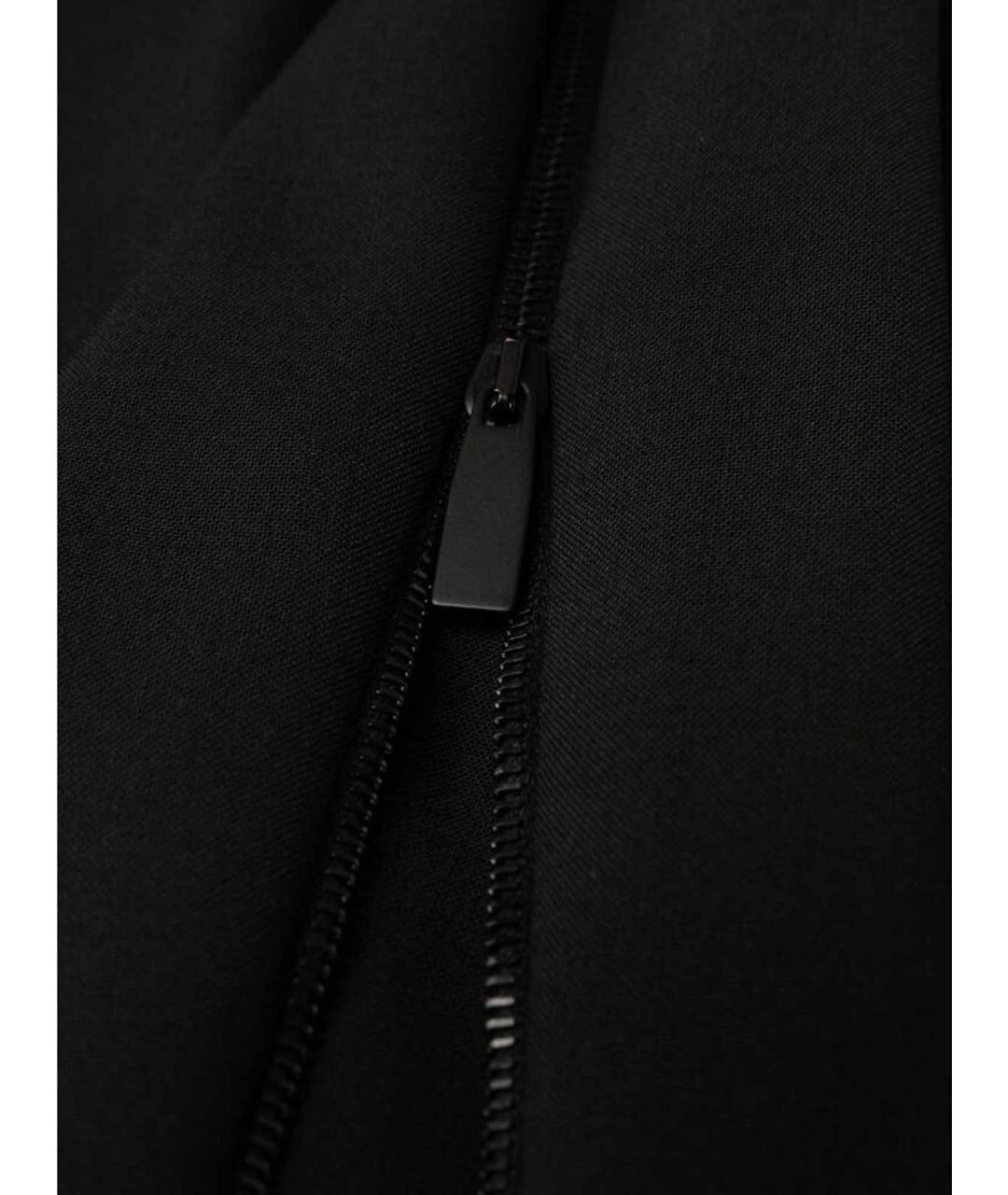 OFF-WHITE Черные шерстяные повседневные брюки, фото 2