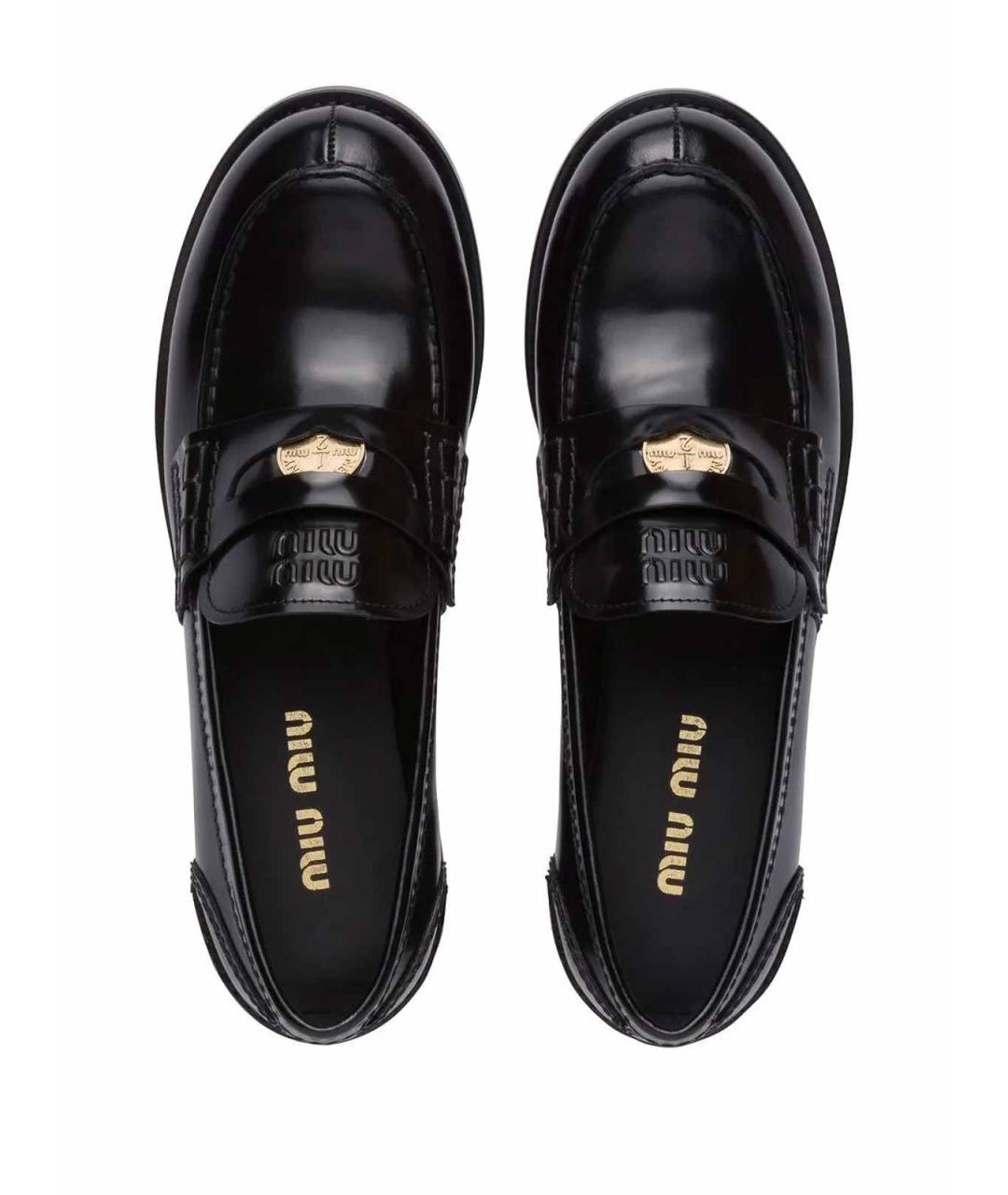 MIU MIU Черные кожаные балетки, фото 5