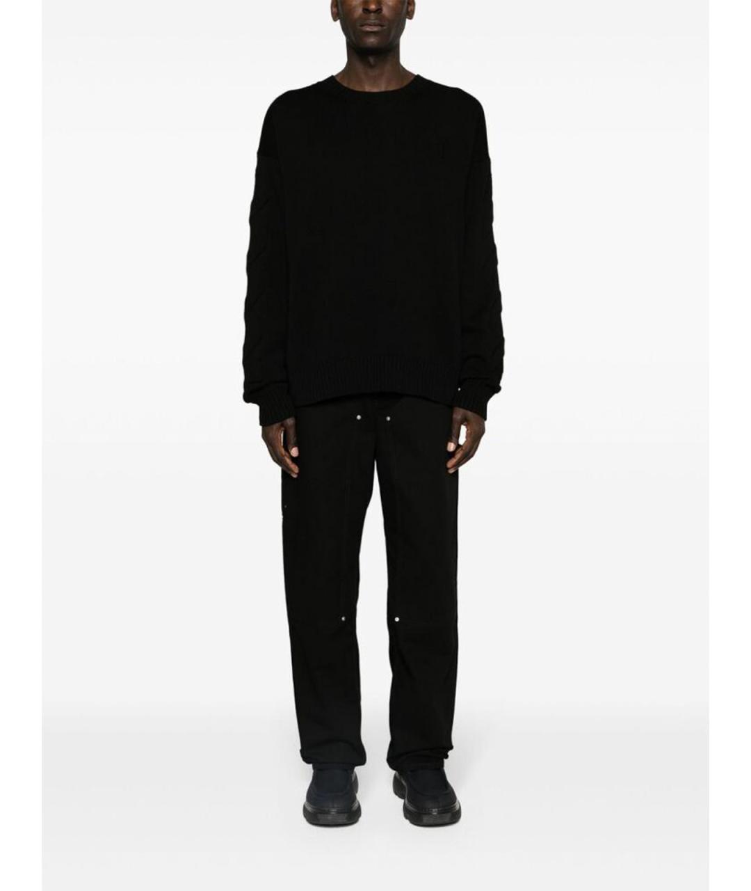 OFF-WHITE Черный хлопковый джемпер / свитер, фото 5