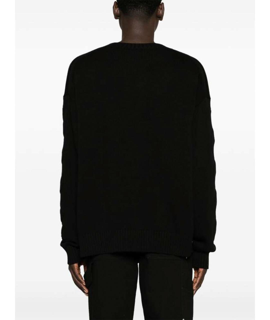 OFF-WHITE Черный хлопковый джемпер / свитер, фото 2