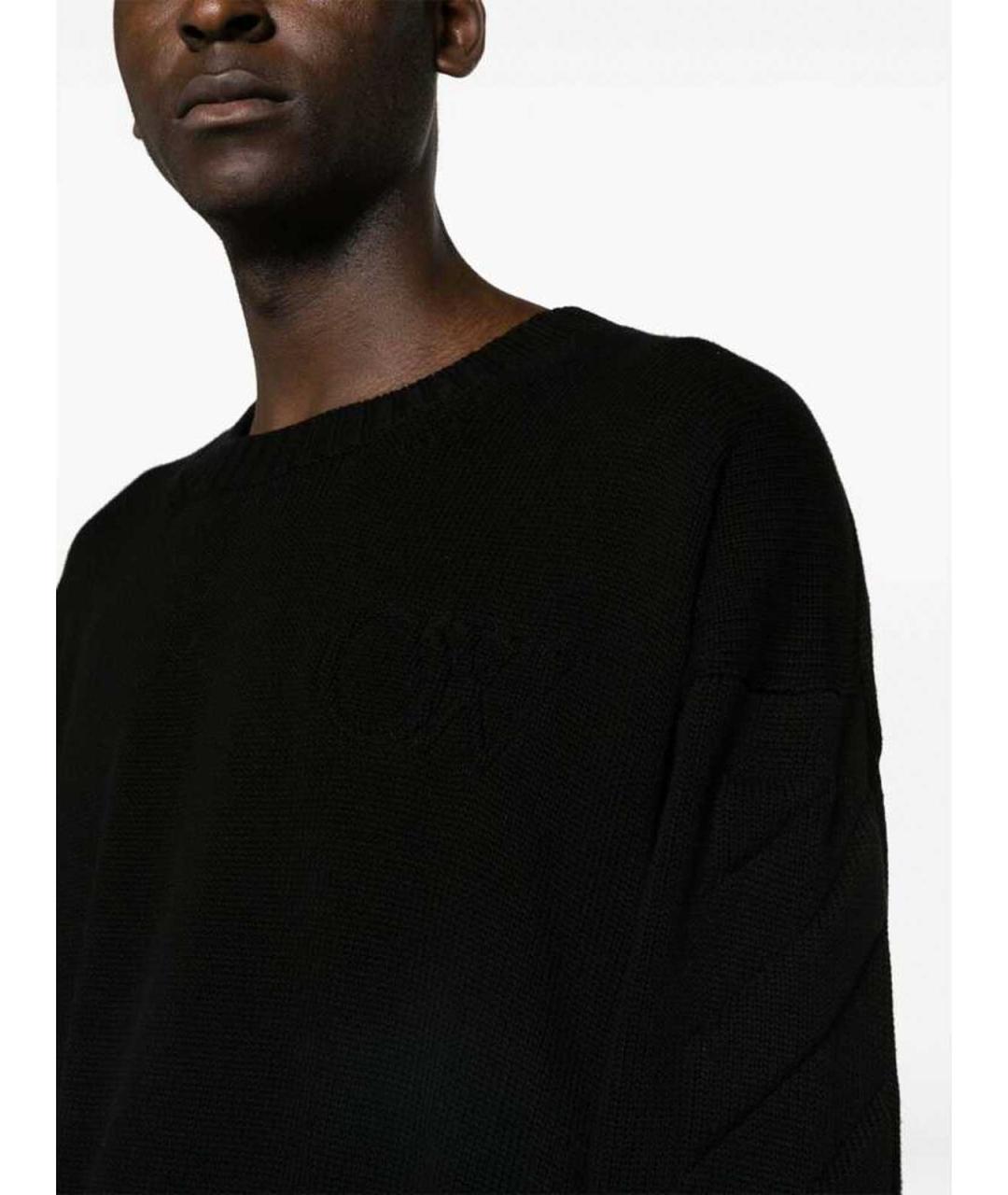OFF-WHITE Черный хлопковый джемпер / свитер, фото 4