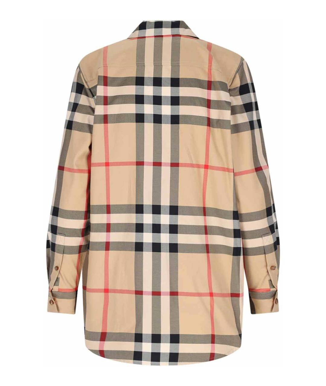 BURBERRY Бежевая хлопковая рубашка, фото 2