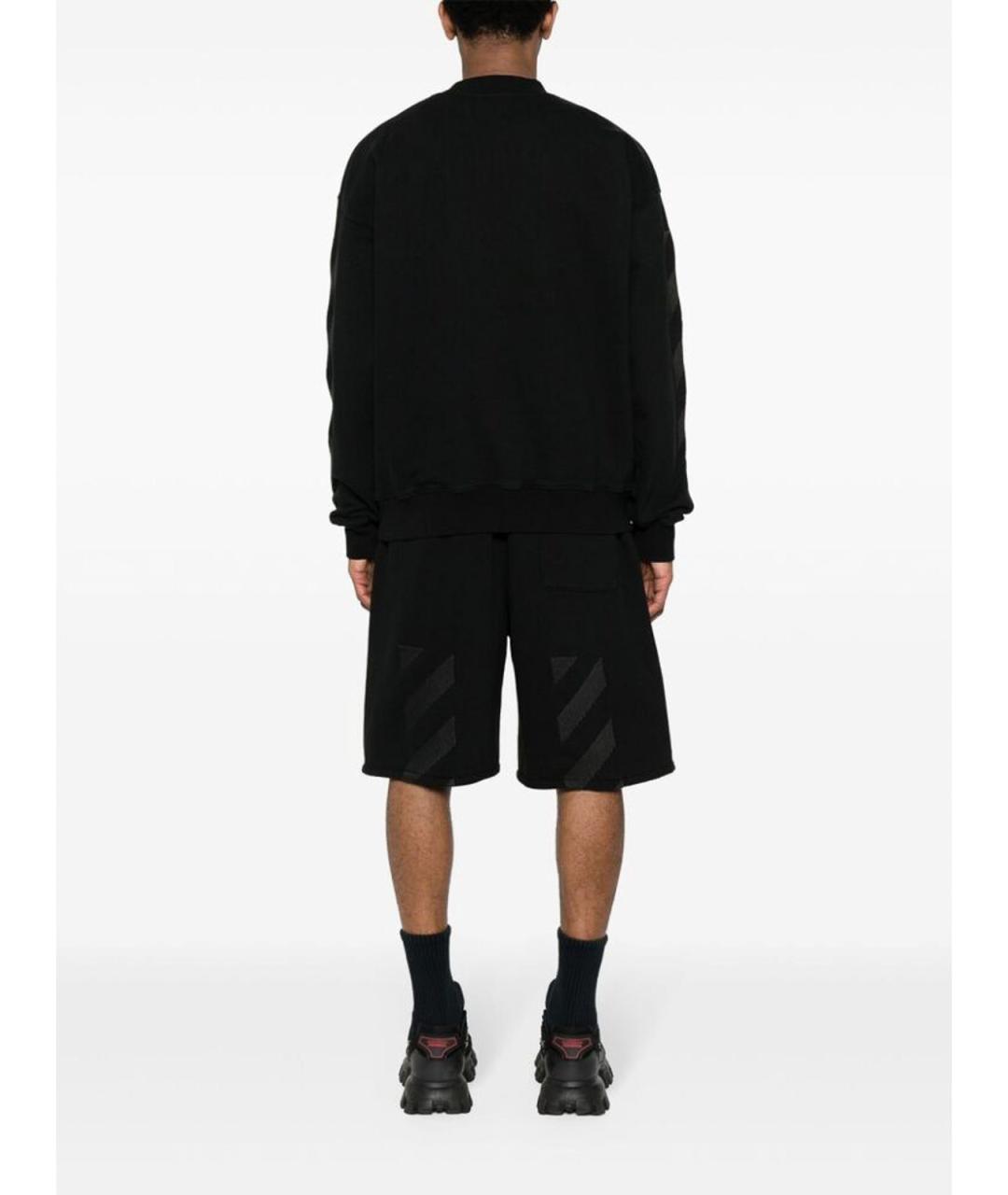 OFF-WHITE Черные хлопковые шорты, фото 5