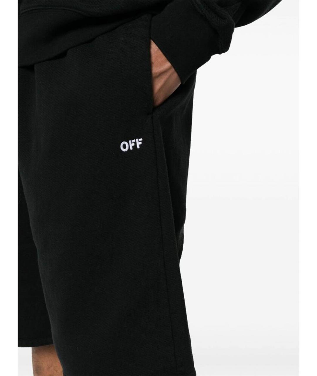 OFF-WHITE Черные хлопковые шорты, фото 4