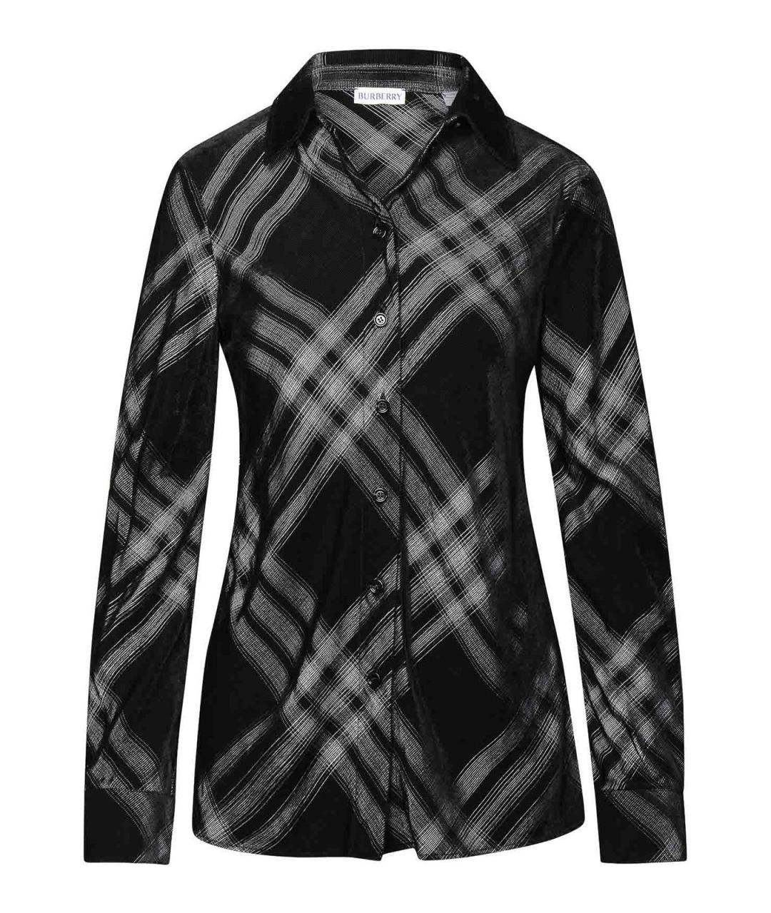 BURBERRY Черная вискозная рубашка, фото 1
