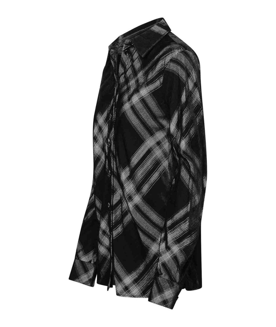 BURBERRY Черная вискозная рубашка, фото 3