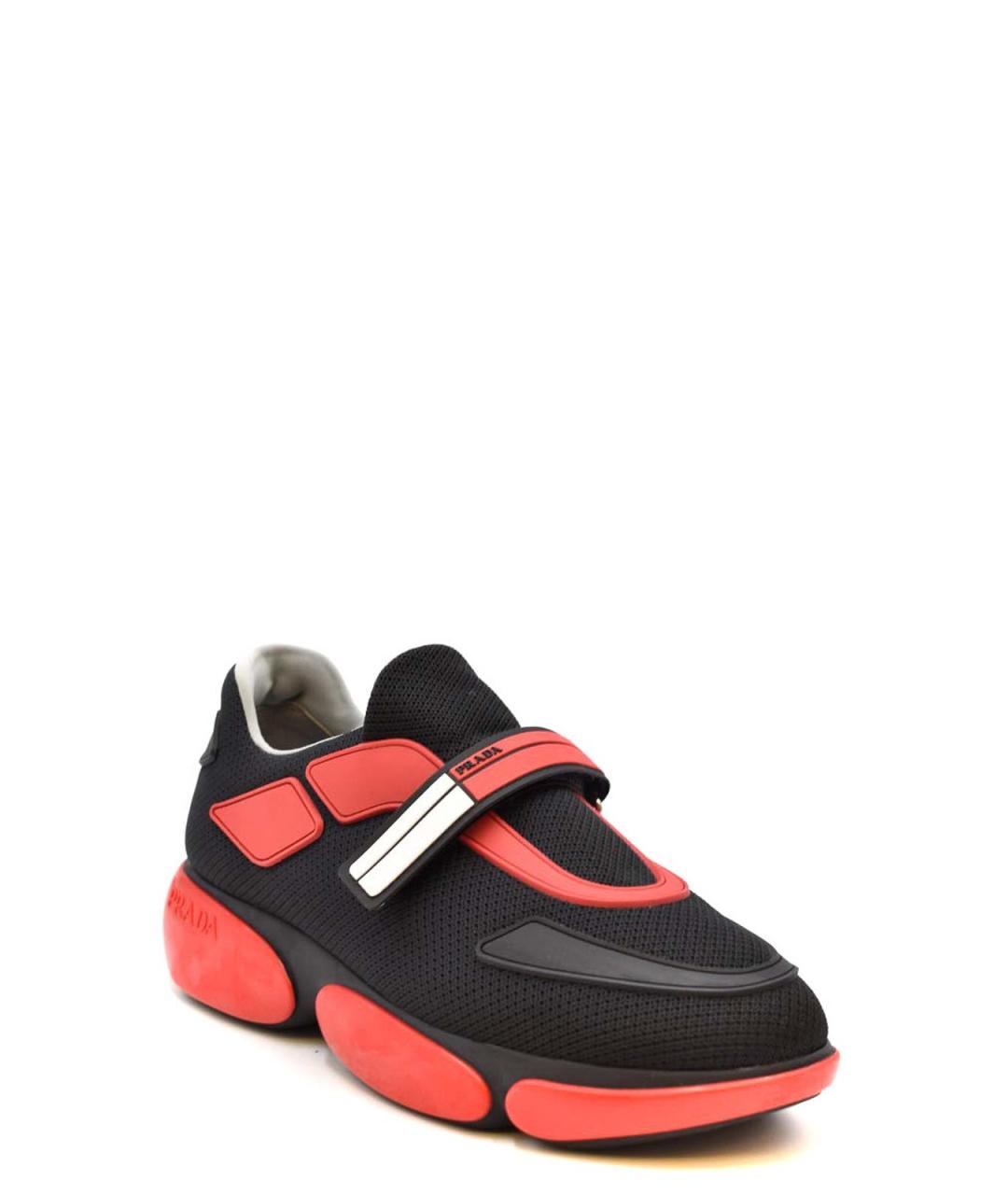 PRADA Черные текстильные кроссовки, фото 2