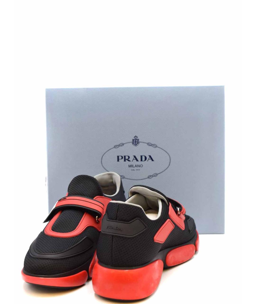PRADA Черные текстильные кроссовки, фото 4