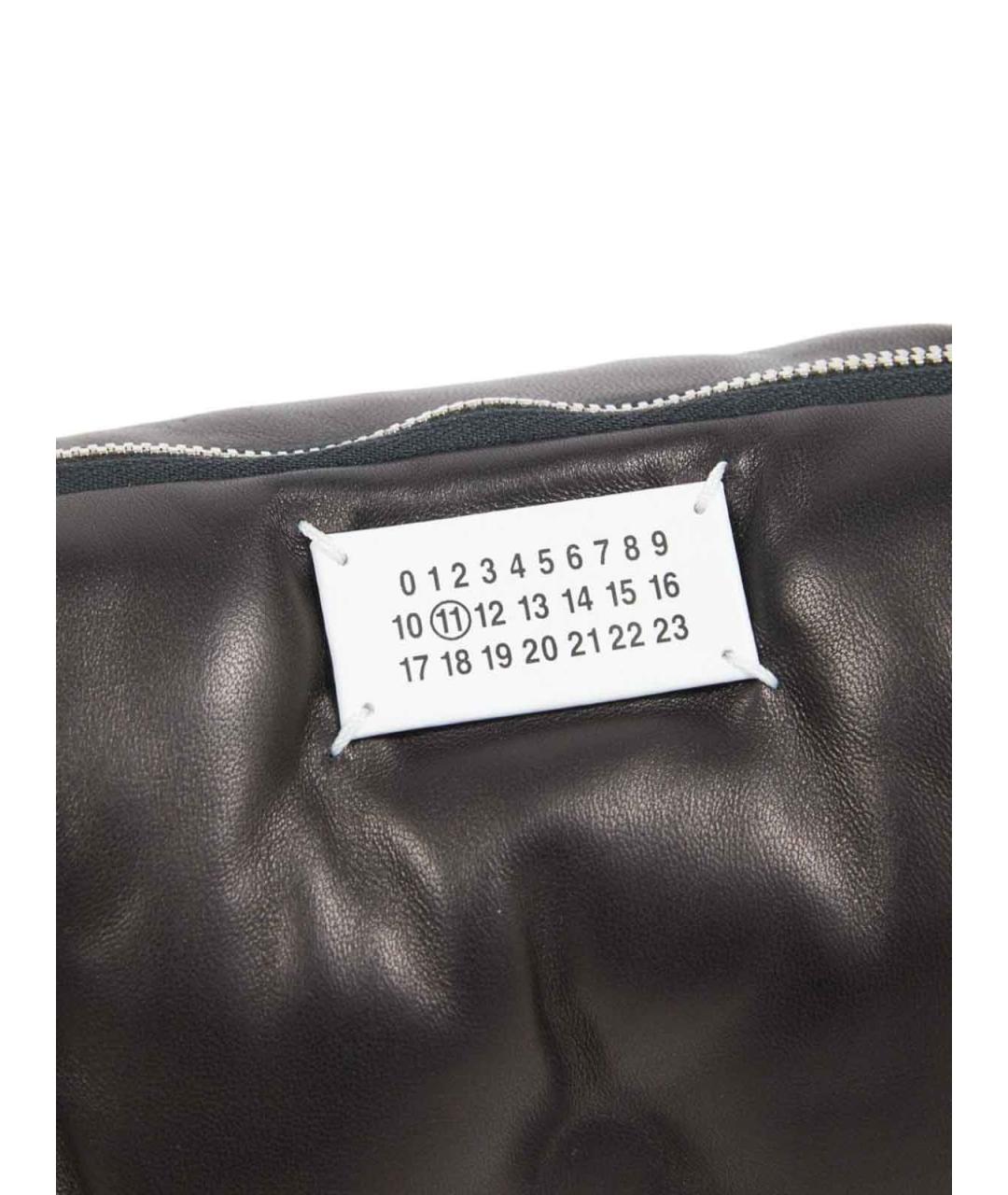 MAISON MARGIELA Черная кожаная сумка через плечо, фото 7