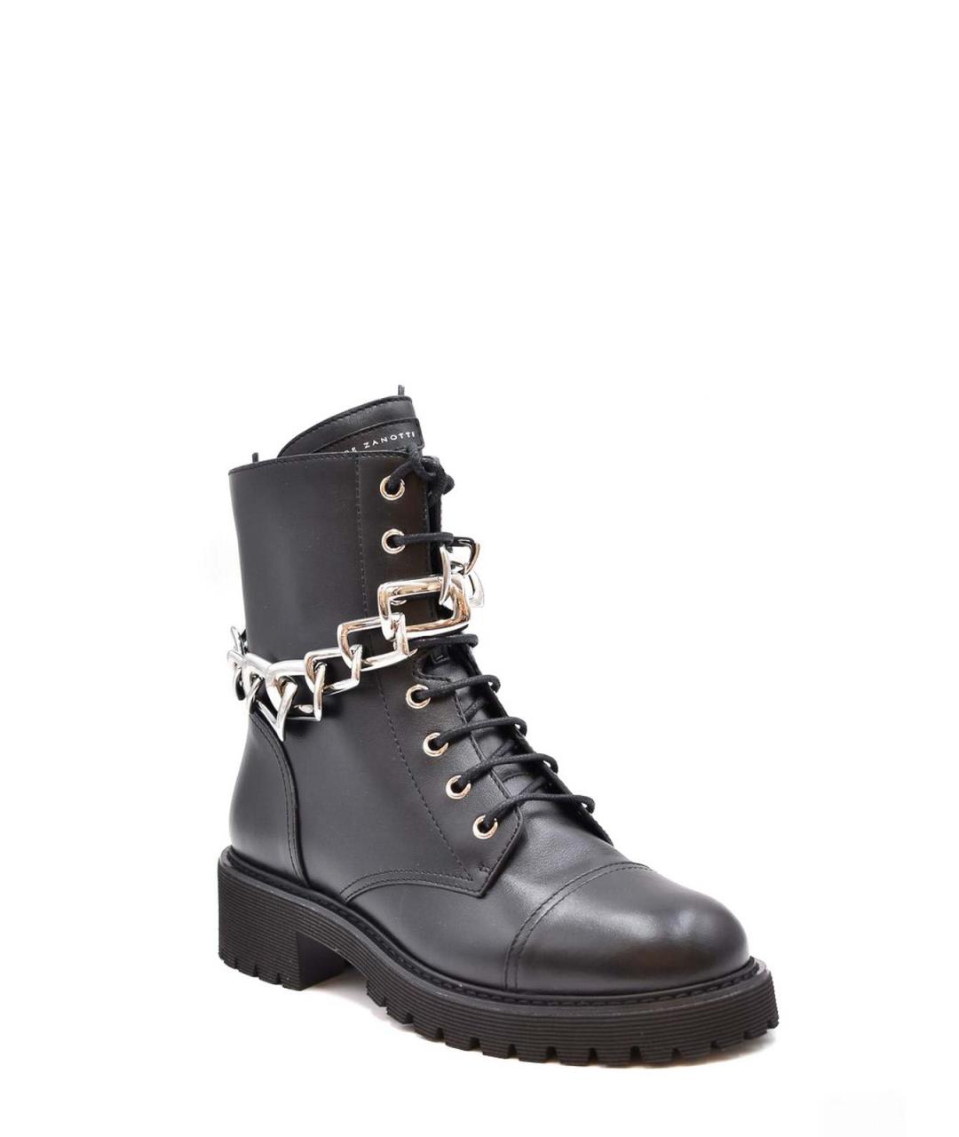 GIUSEPPE ZANOTTI DESIGN Черные кожаные ботильоны, фото 2