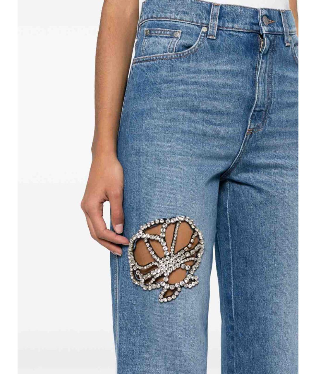 STELLA MCCARTNEY Синие хлопковые джинсы клеш, фото 4