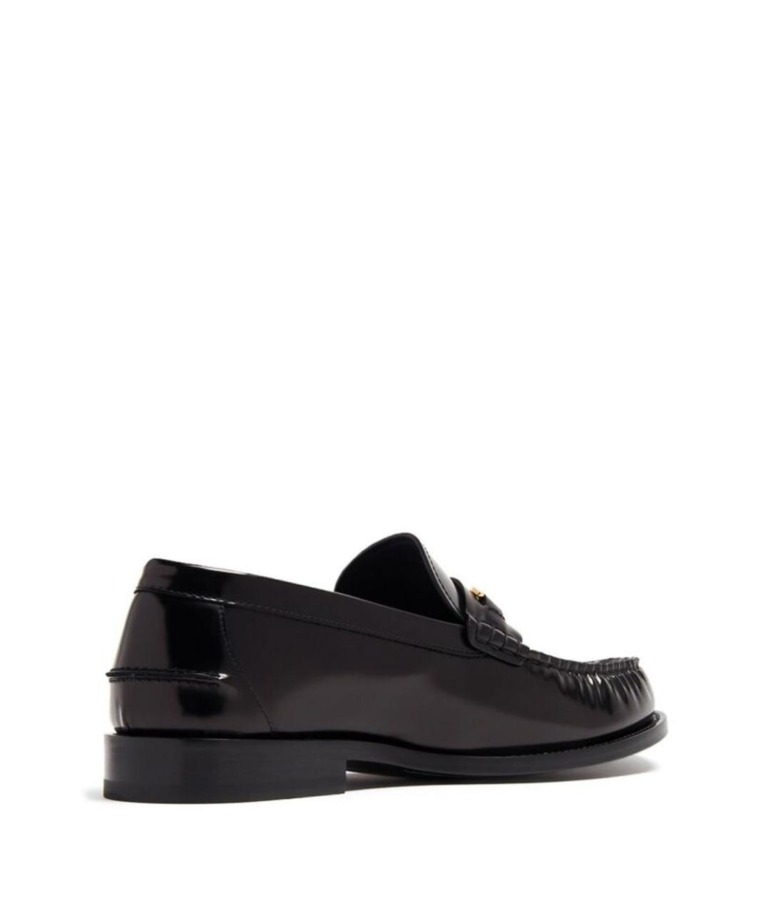 VERSACE Черные кожаные лоферы, фото 2