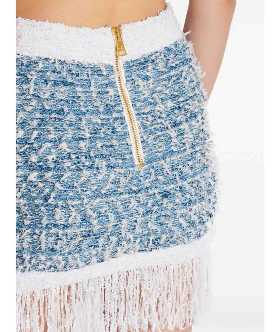 BALMAIN Мульти полиэстеровая юбка мини, фото 6