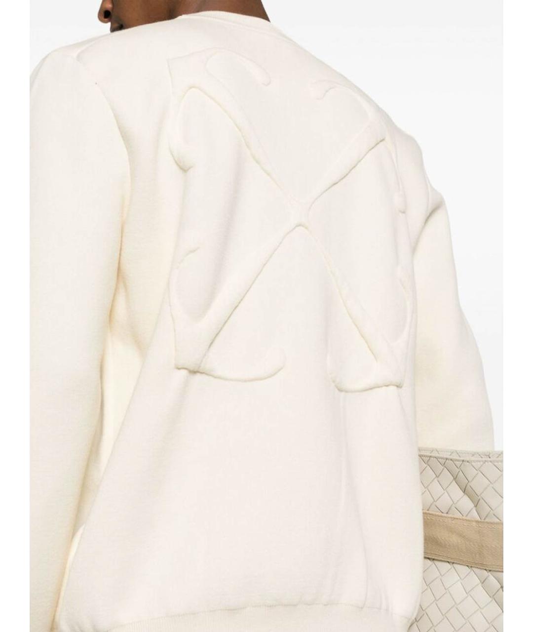 OFF-WHITE Белый хлопковый джемпер / свитер, фото 3