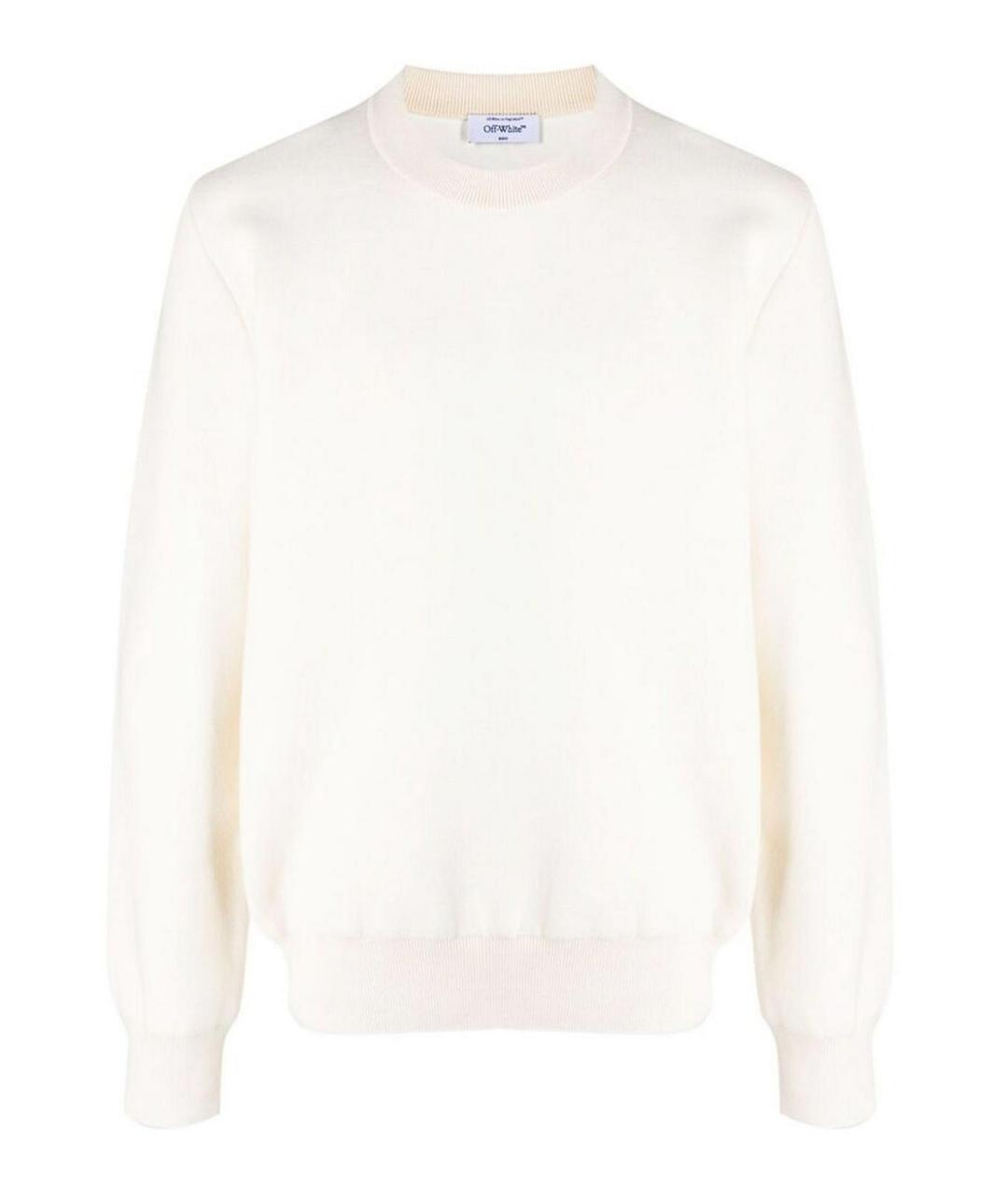 OFF-WHITE Белый хлопковый джемпер / свитер, фото 1