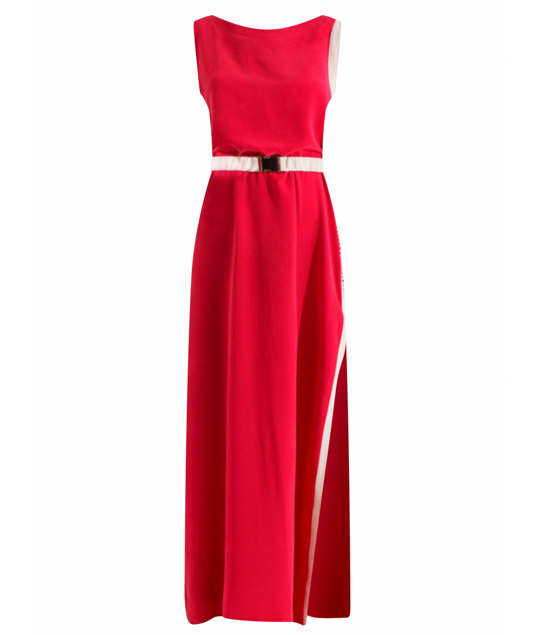 MOEVA Красное шелковое повседневное платье, фото 1