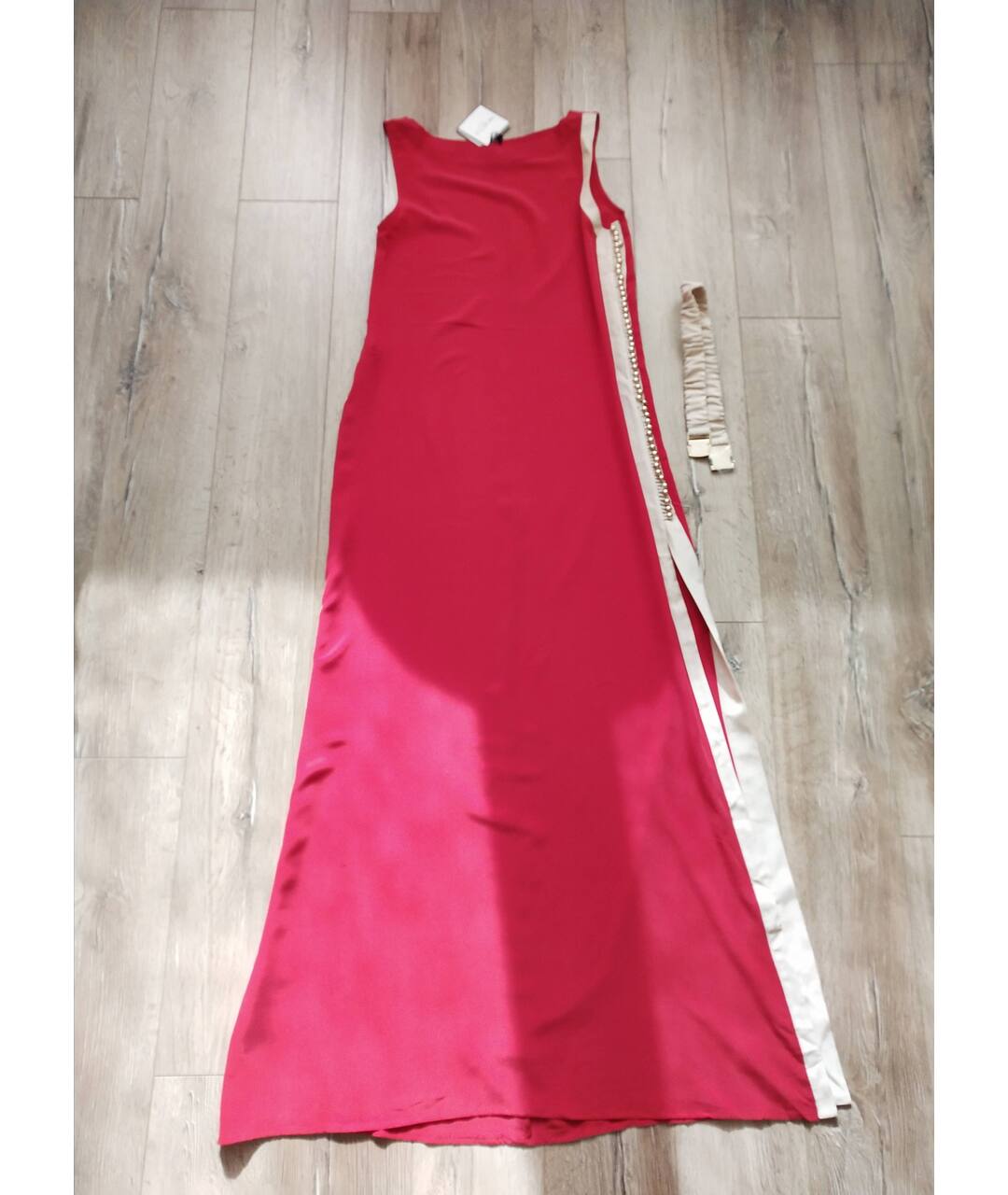 MOEVA Красное шелковое повседневное платье, фото 2