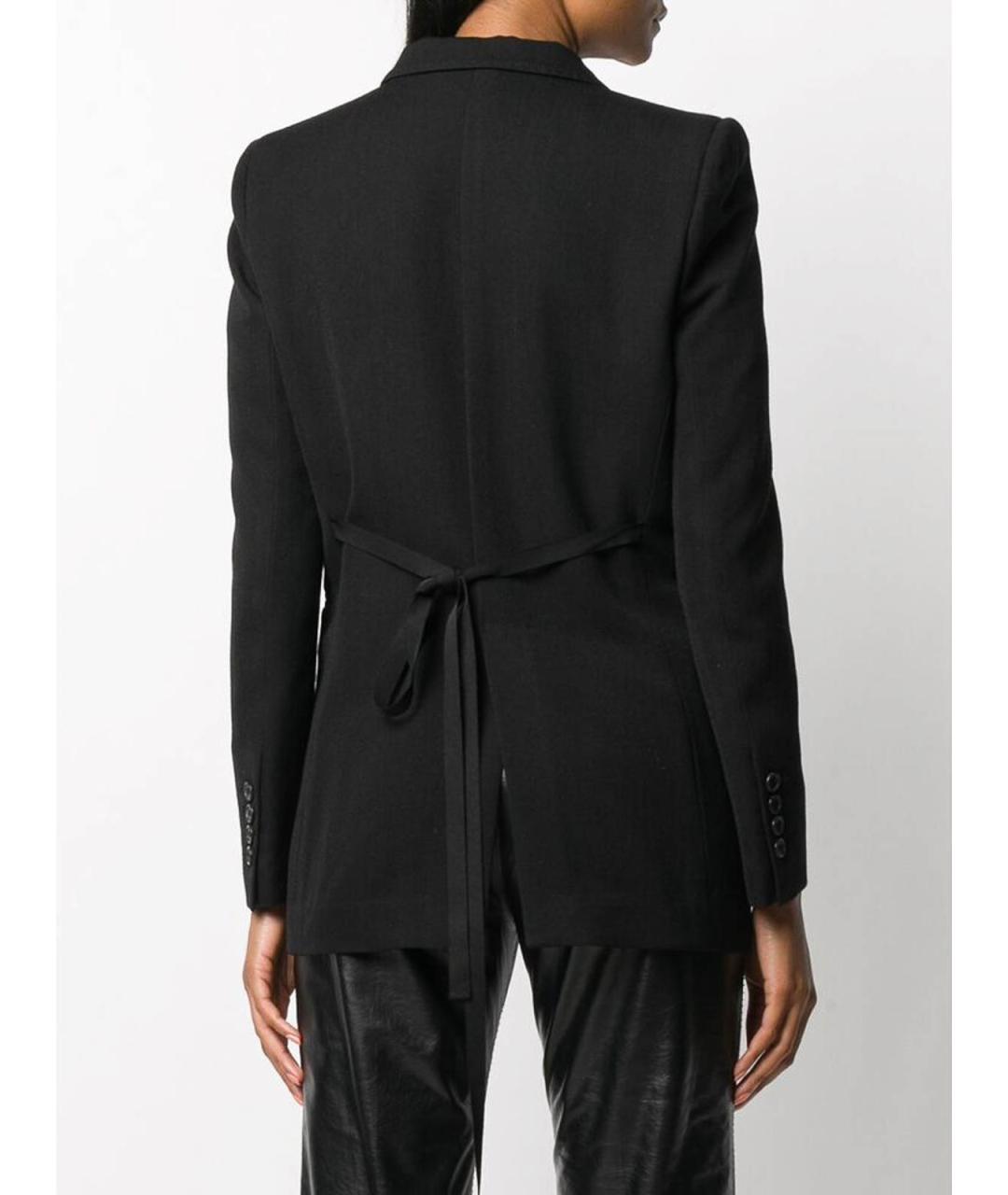 ANN DEMEULEMEESTER Черный шерстяной жакет/пиджак, фото 4