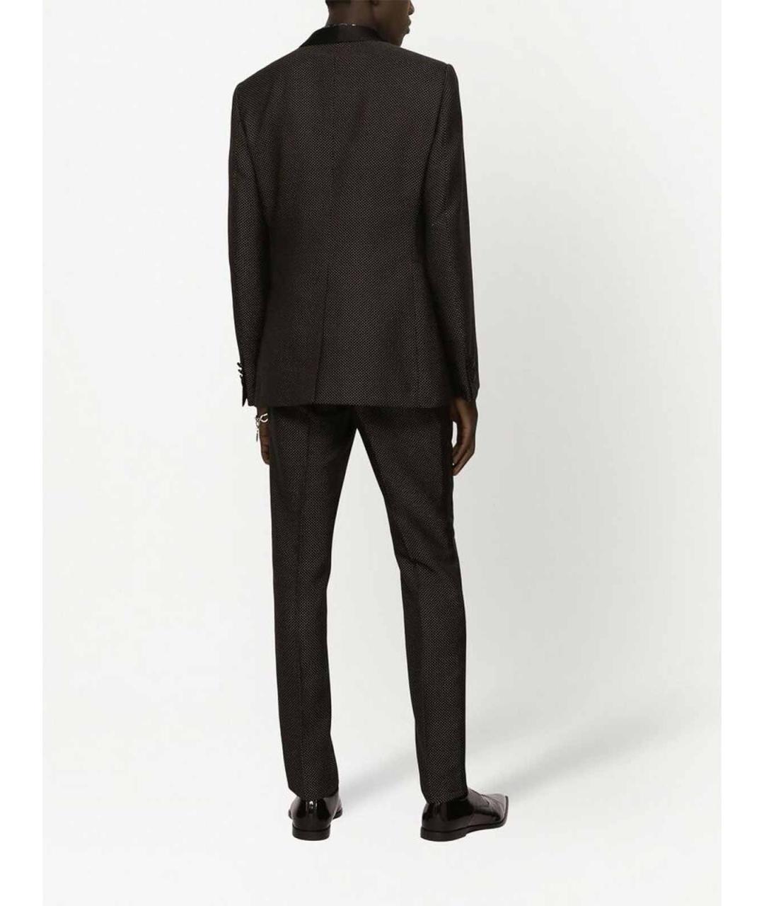 DOLCE&GABBANA Черный классический костюм, фото 3
