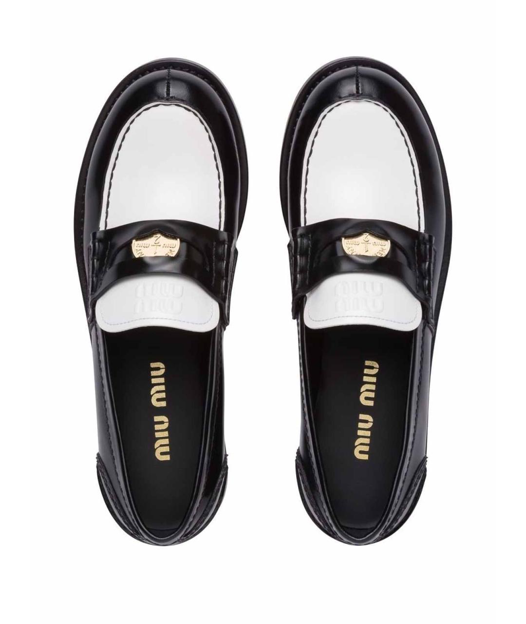 MIU MIU Черные кожаные лоферы, фото 4
