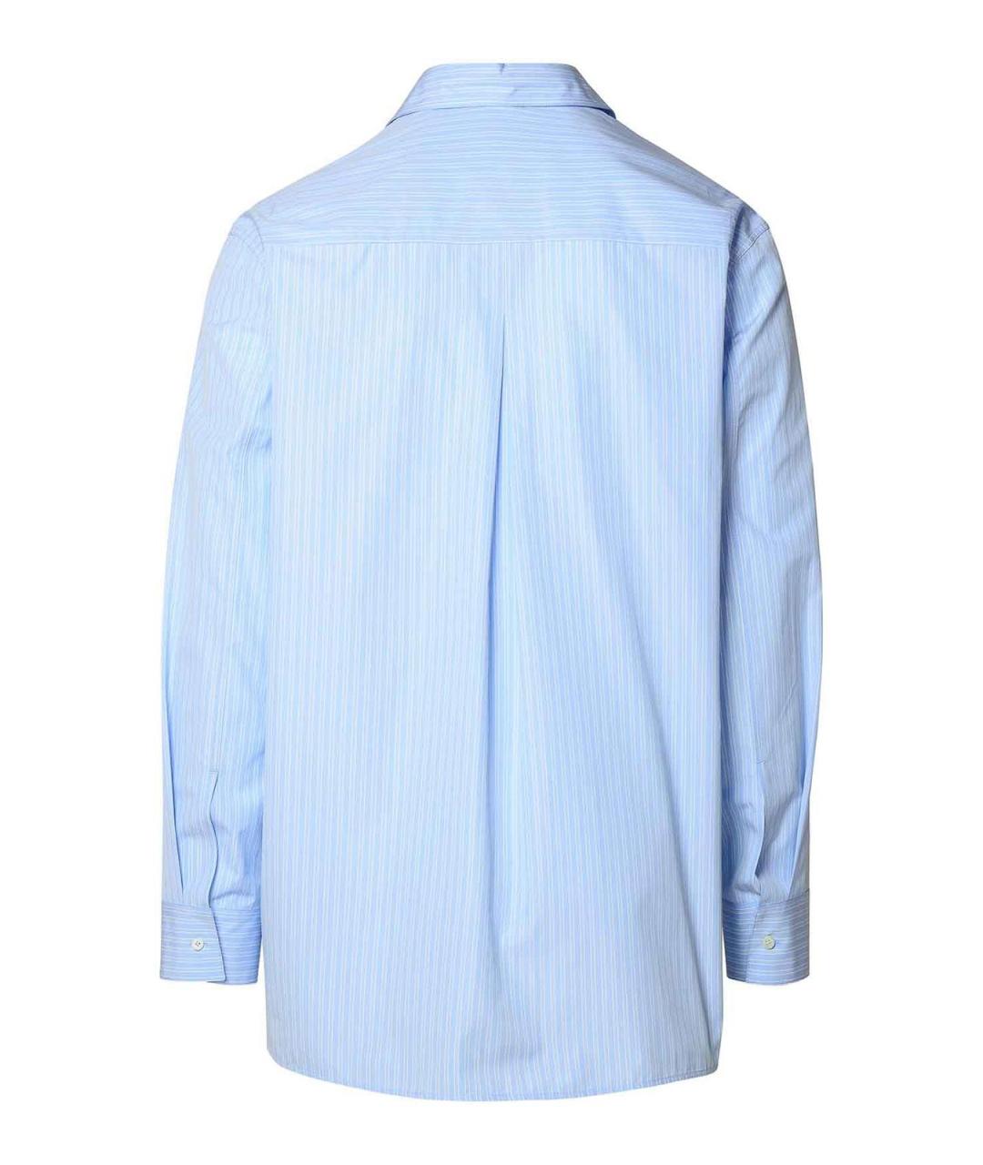 JIL SANDER Голубая хлопковая классическая рубашка, фото 2