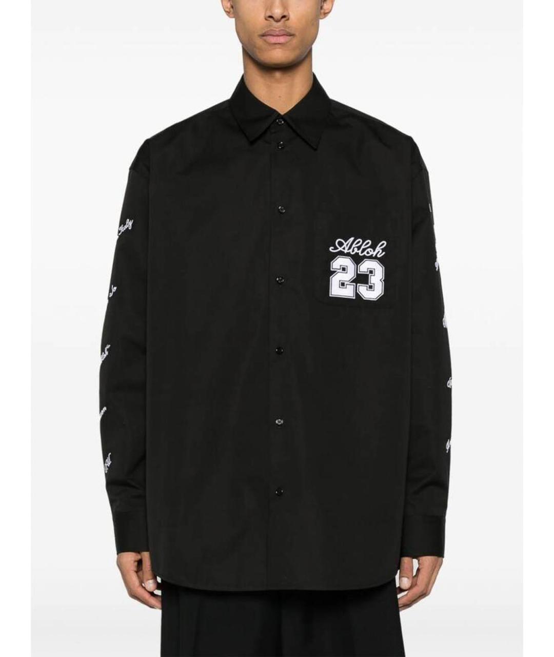 OFF-WHITE Черная хлопковая классическая рубашка, фото 5