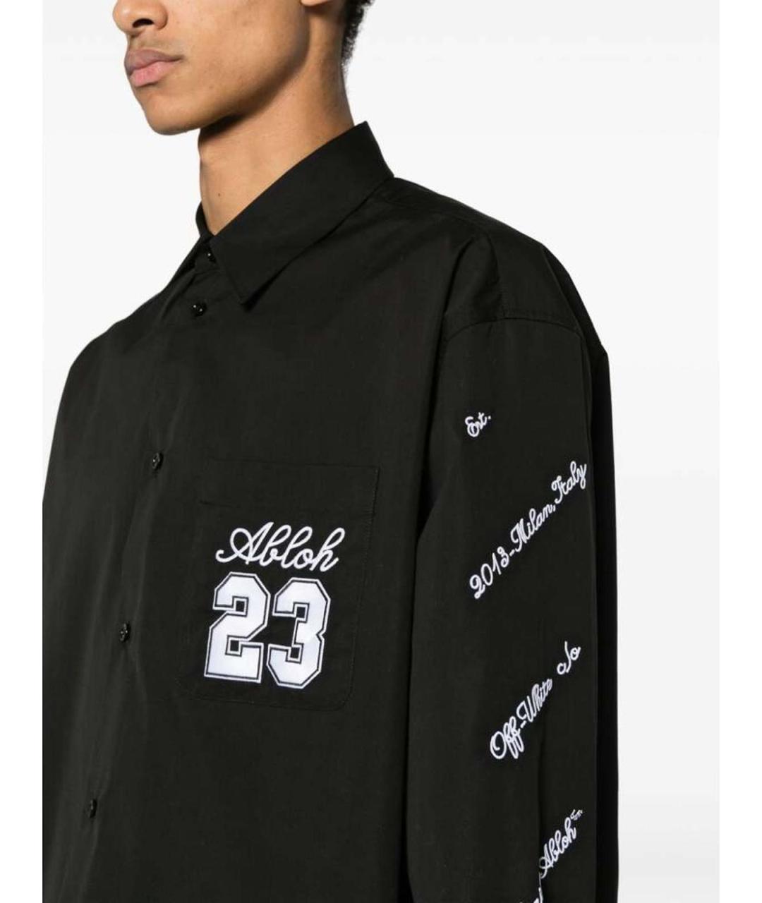 OFF-WHITE Черная хлопковая классическая рубашка, фото 3