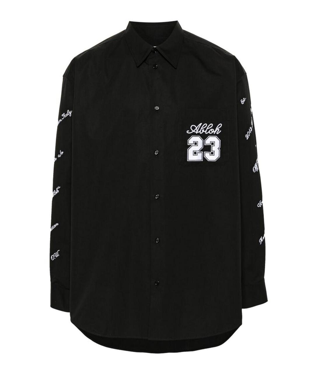 OFF-WHITE Черная хлопковая классическая рубашка, фото 1