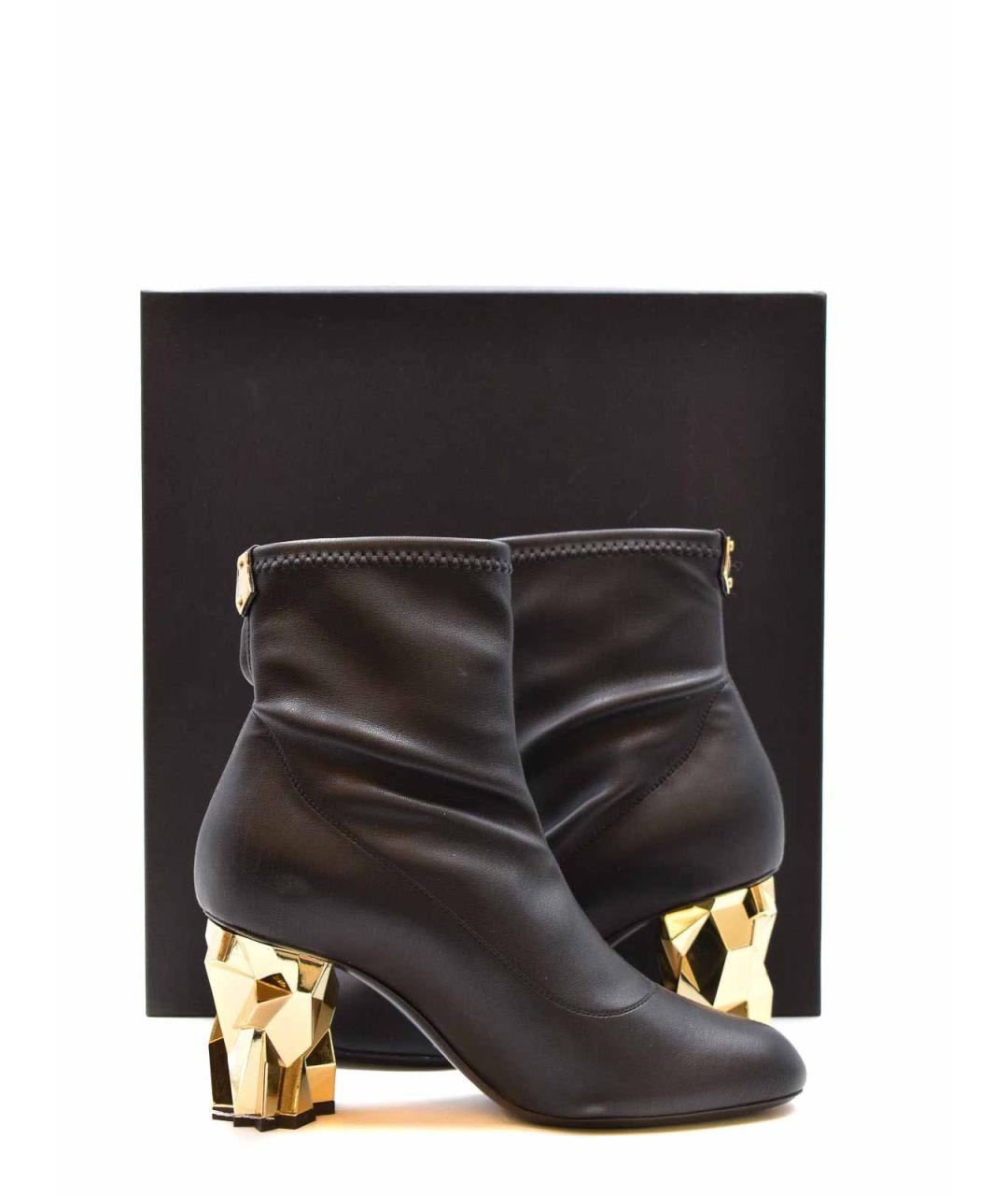 GIUSEPPE ZANOTTI DESIGN Черные кожаные ботильоны, фото 3