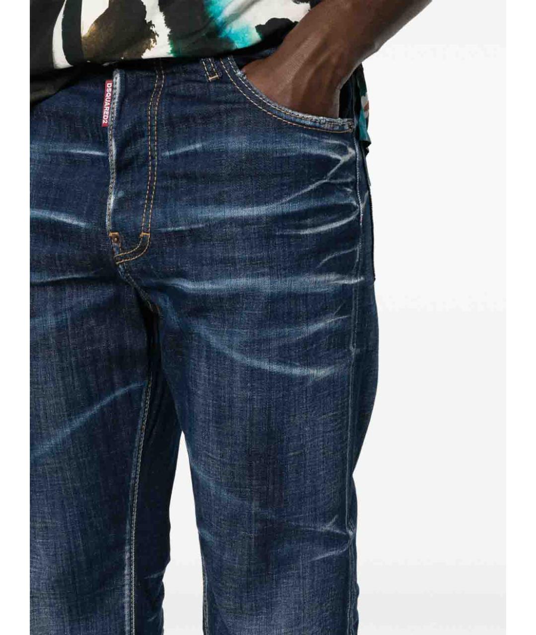 DSQUARED2 Синие хлопковые джинсы скинни, фото 5