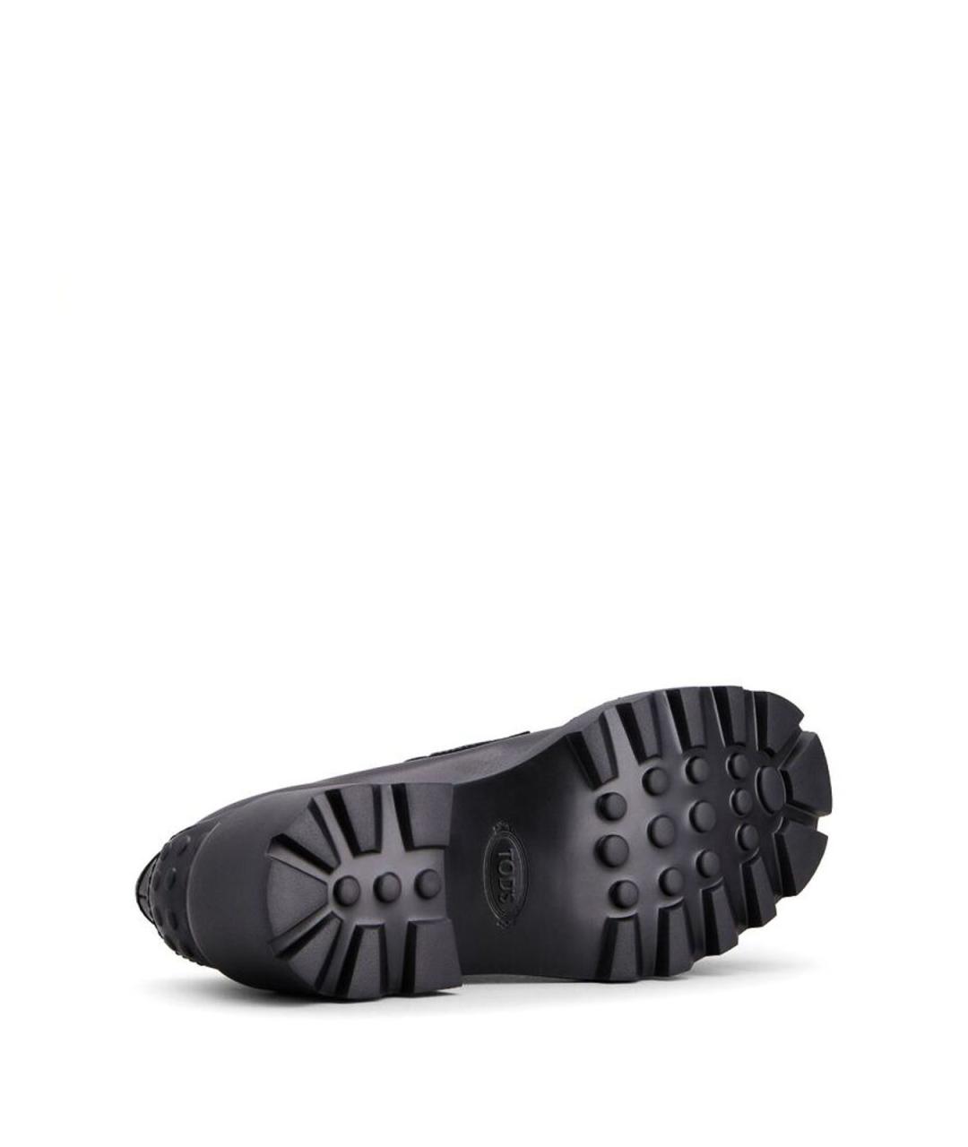 TOD'S Черные кожаные лоферы, фото 5