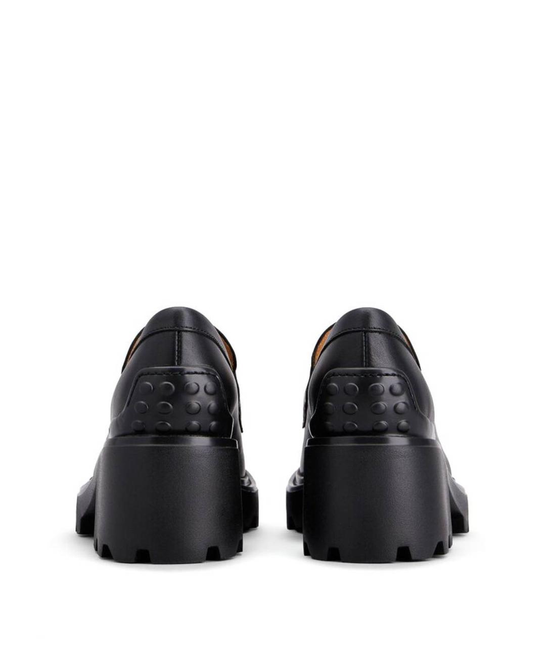 TOD'S Черные кожаные лоферы, фото 3