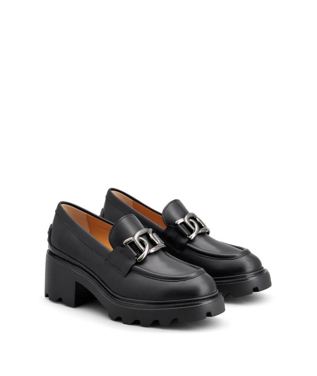 TOD'S Черные кожаные лоферы, фото 2
