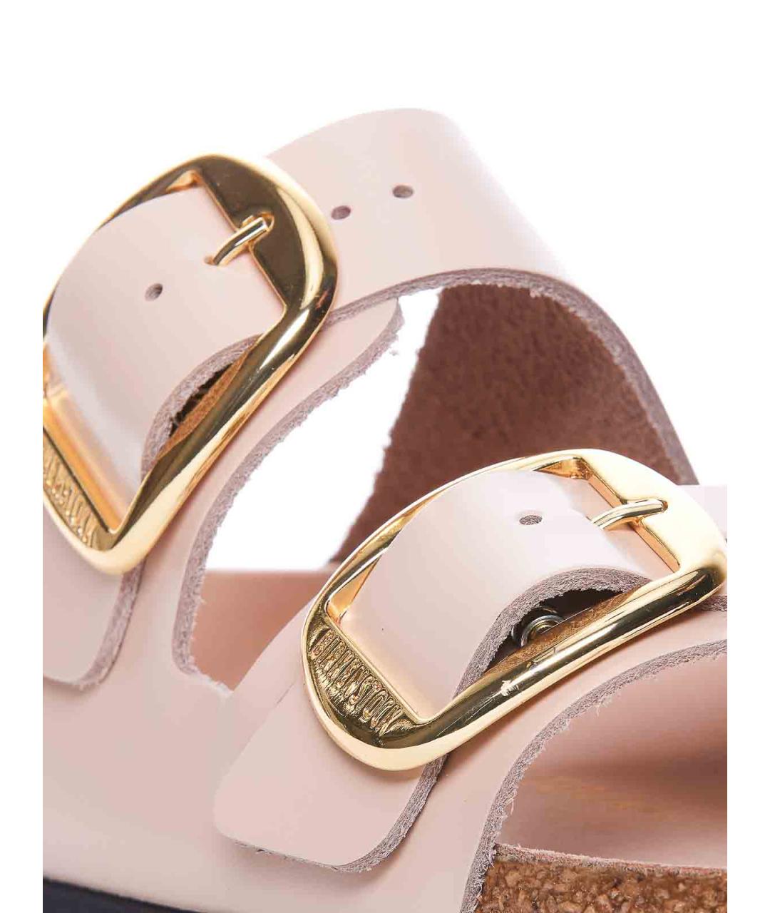 BIRKENSTOCK Бежевые кожаные сандалии, фото 3