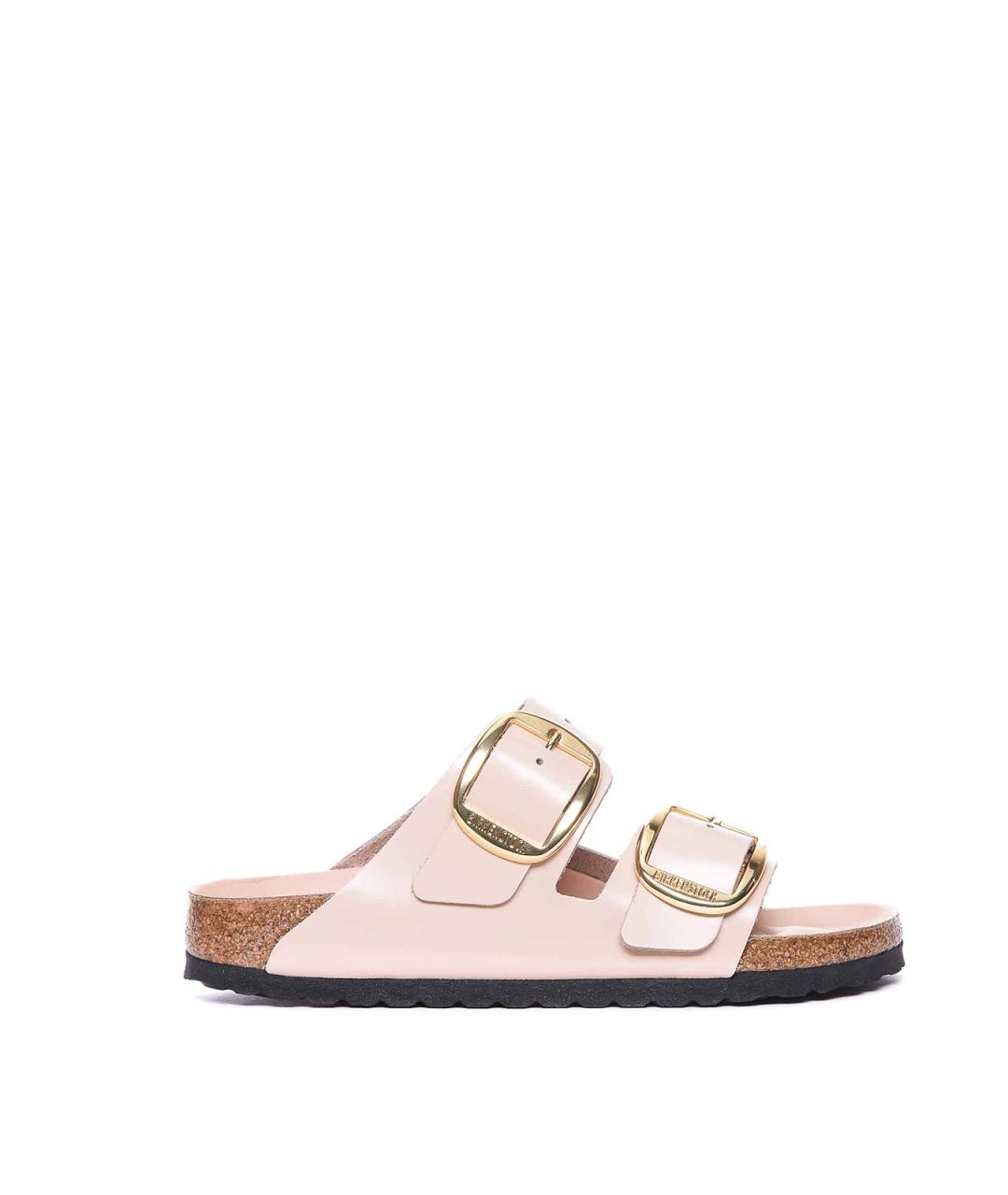 BIRKENSTOCK Бежевые кожаные сандалии, фото 1