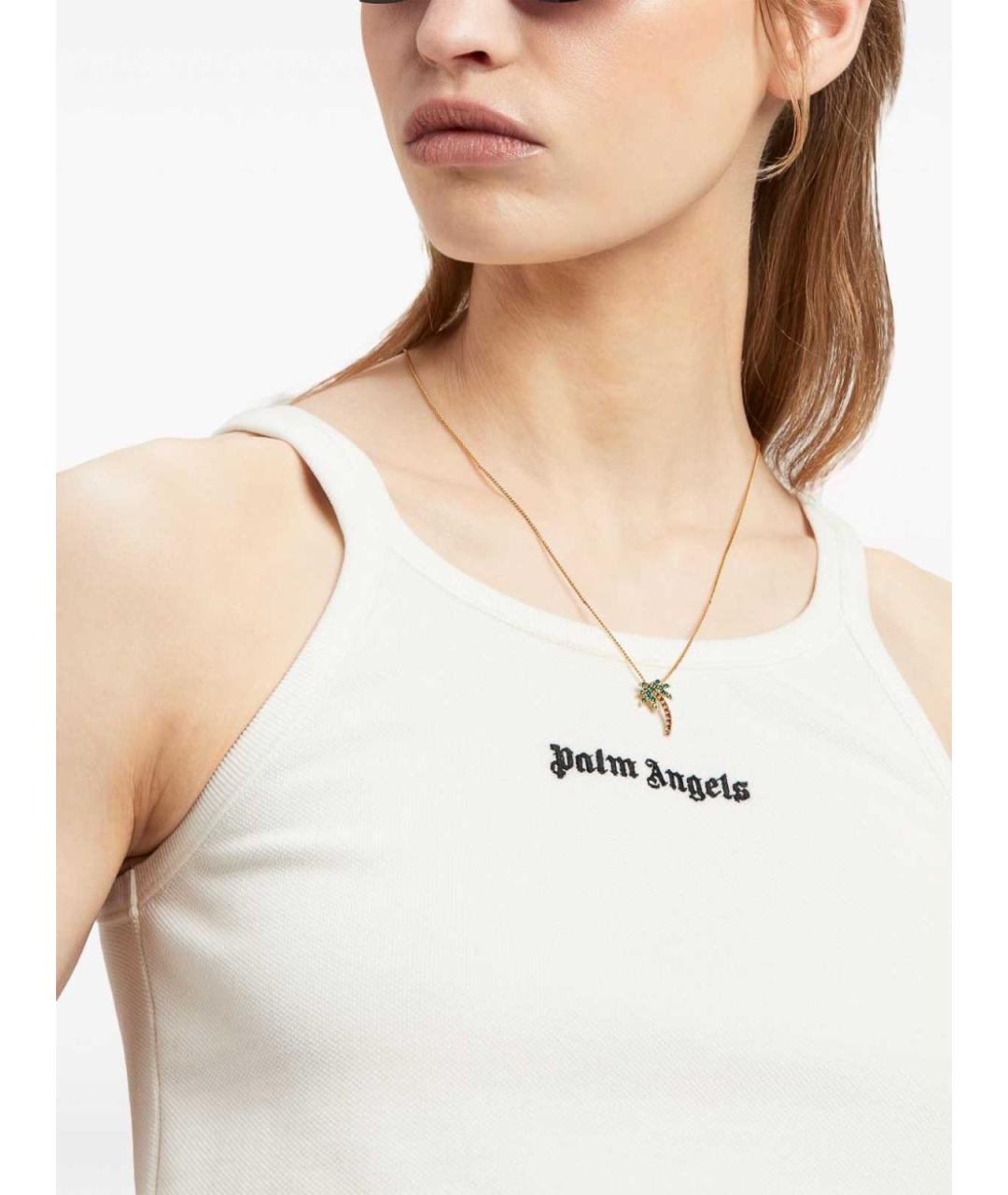 PALM ANGELS Белая хлопковая майка, фото 6
