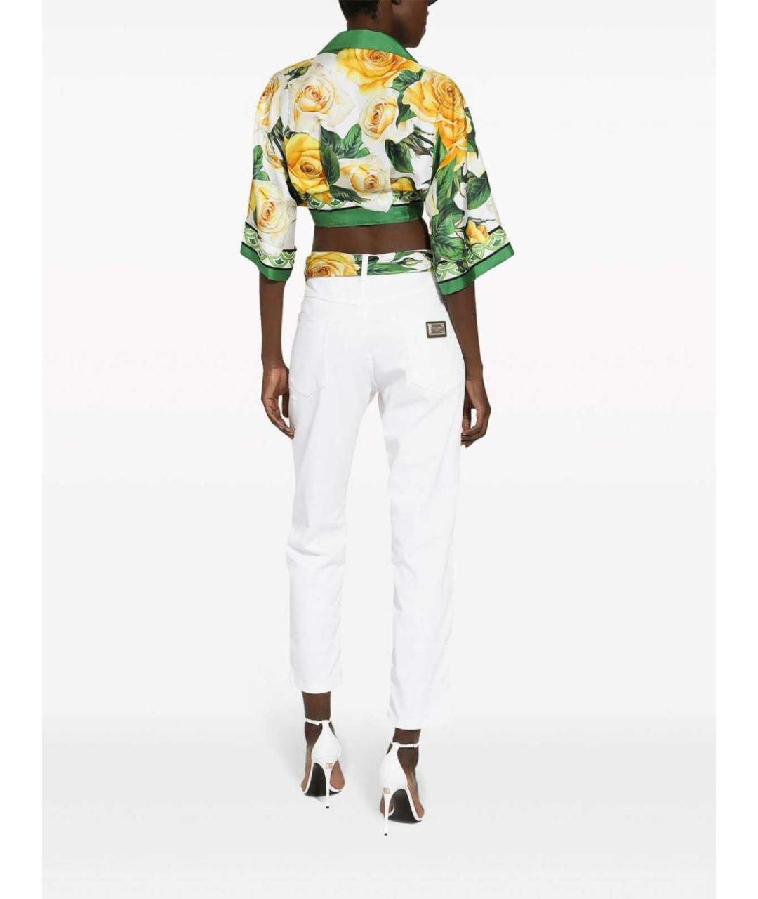 DOLCE&GABBANA Синие хлопковые прямые джинсы, фото 3