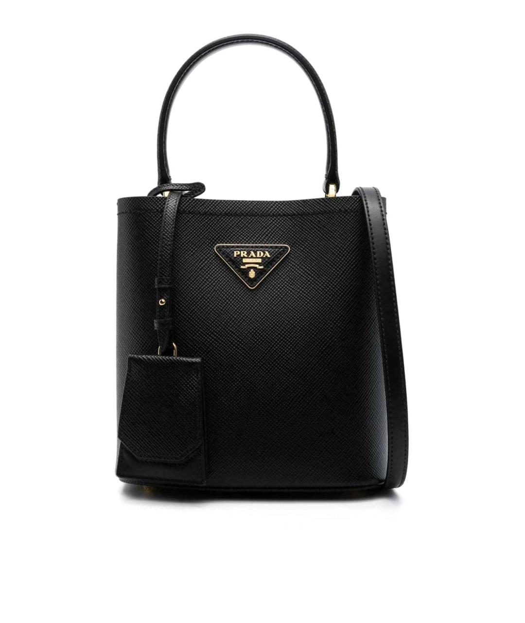 PRADA Черная кожаная сумка тоут, фото 1