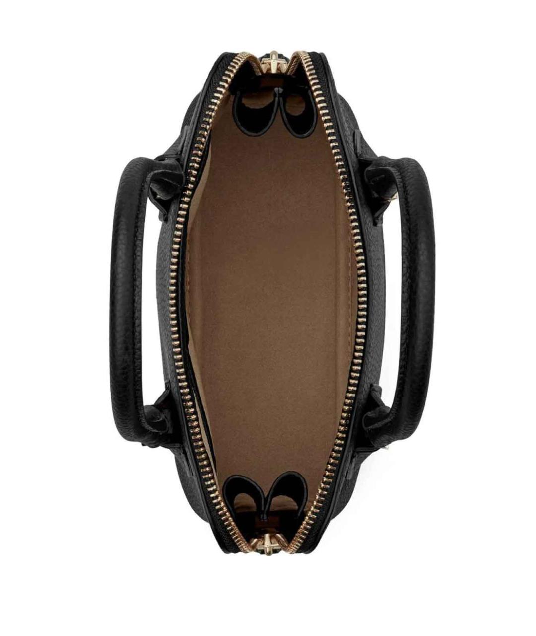 TORY BURCH Черная кожаная сумка с короткими ручками, фото 2