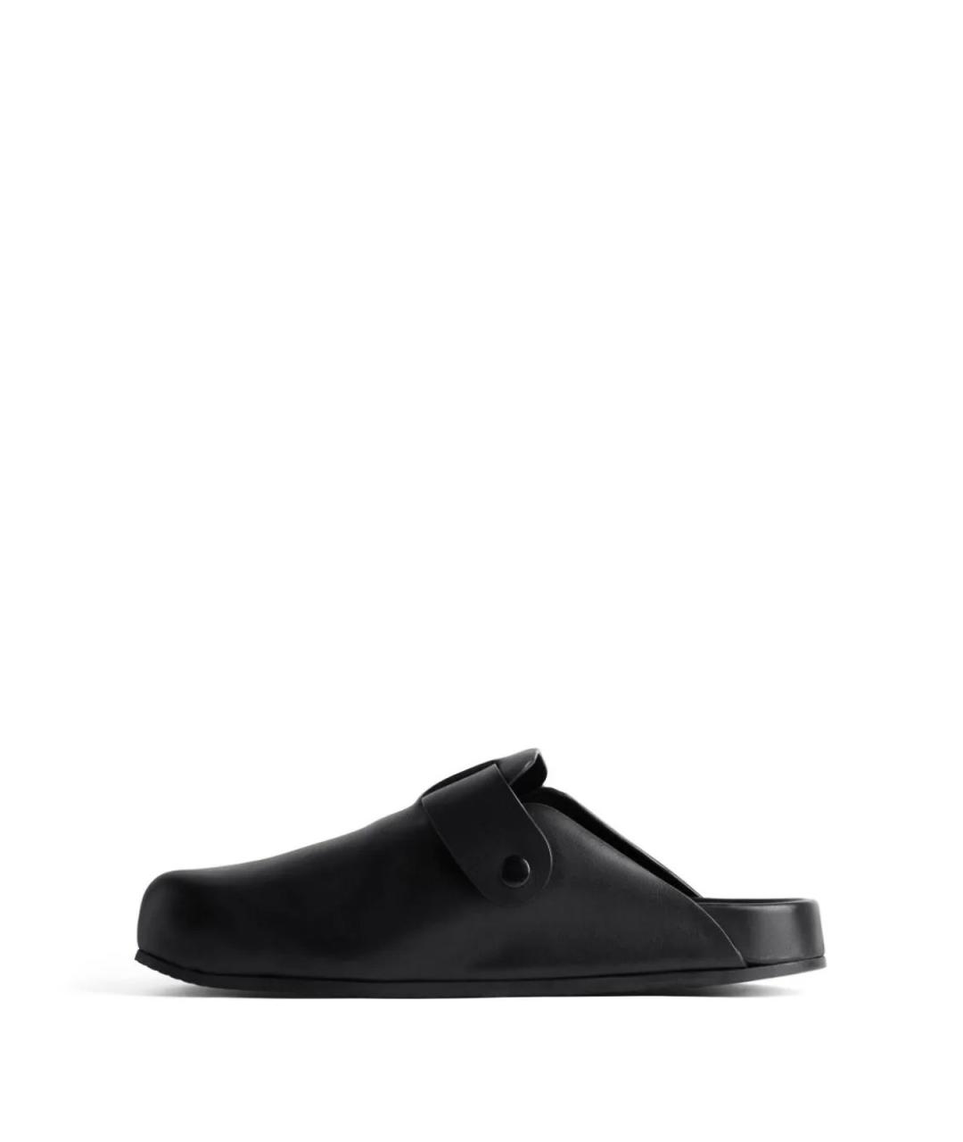 BALENCIAGA Черные кожаные сабо, фото 3